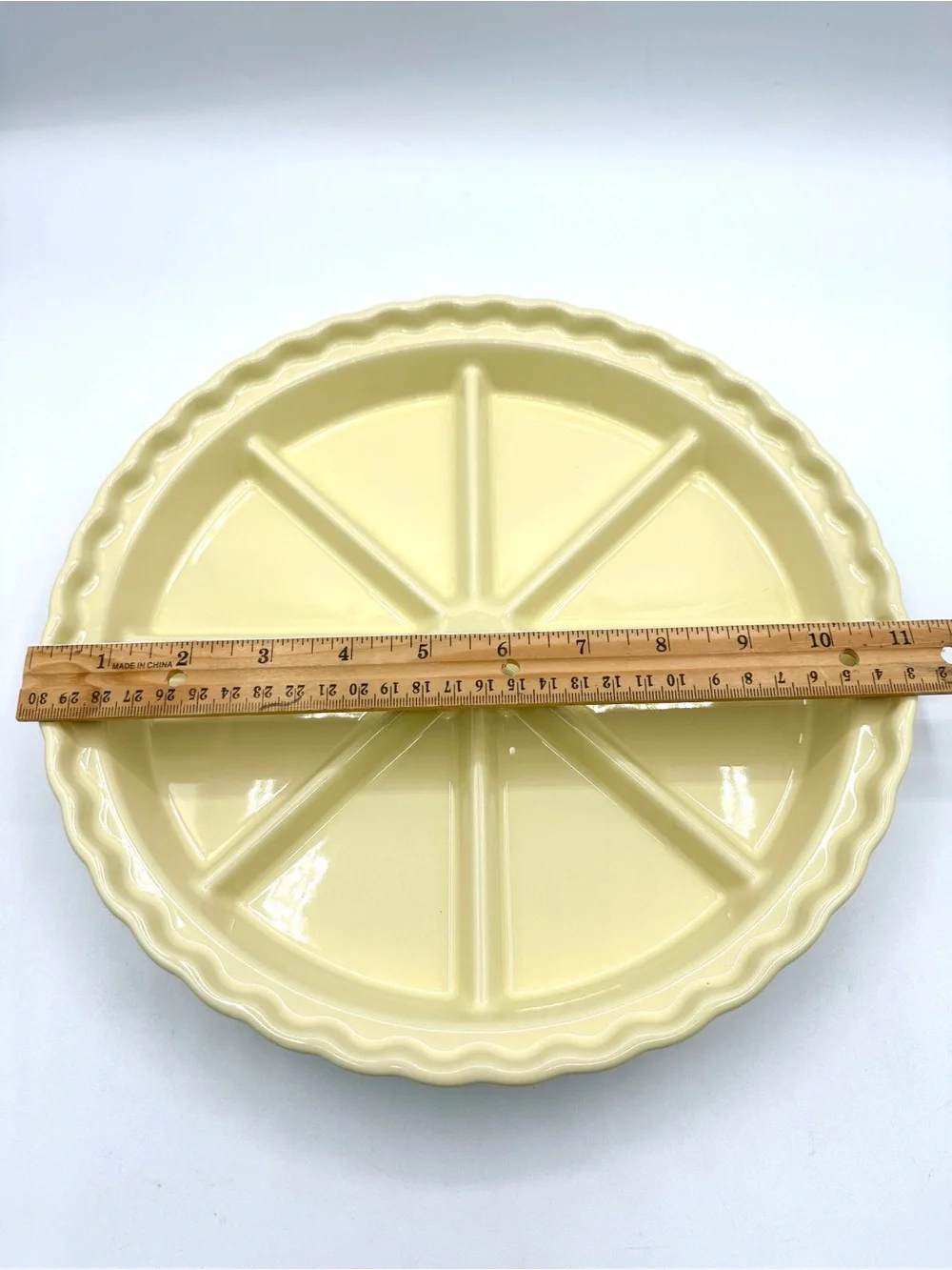 King Arthur Baking Scone Plate. 11” Creamy Yellow color.